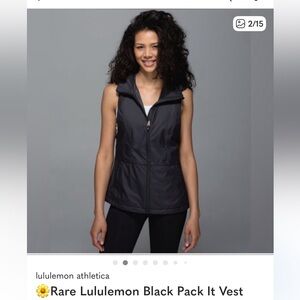 Lululemon size 2 Pack it Vest black
